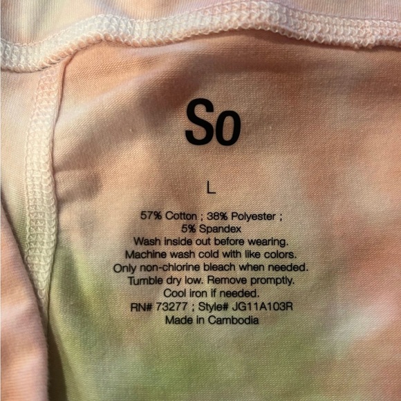 SO Tie Dye Lounge Life 7/8 Leggings Juniors Large NWT - Picture 9 of 10